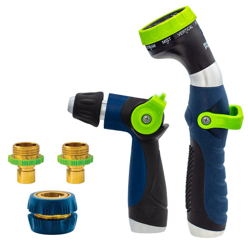 Thumb Control Deluxe 8-Pattern and Adjustable Nozzle with Metal Quick Connects (5-Pack)