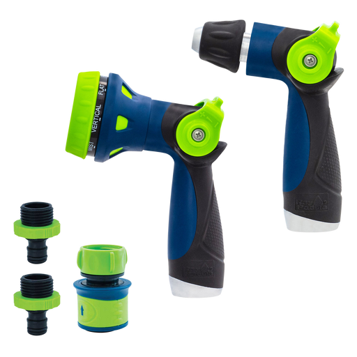 Thumb Control 8-Pattern and Adjustable Nozzle with Quick Connects (5-Pack)