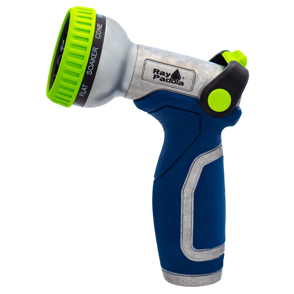 Thumb Control Metal 9-Pattern Hose Nozzle