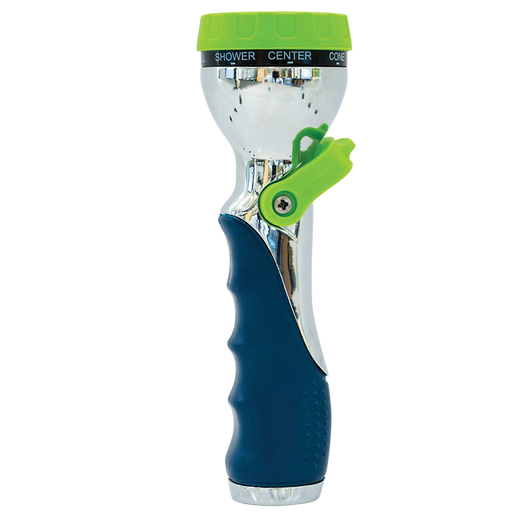 Thumb Control 8-Pattern Metal Torch Style Hose Nozzle