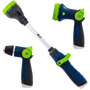 Thumb Control 8-Pattern and Adjustable Nozzle with Mini Water Wand (3-Pack)