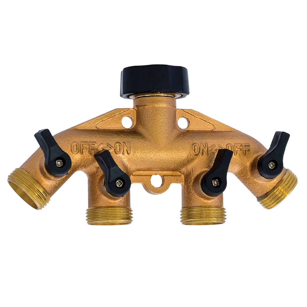 PRO Brass 4-Way Faucet Splitter