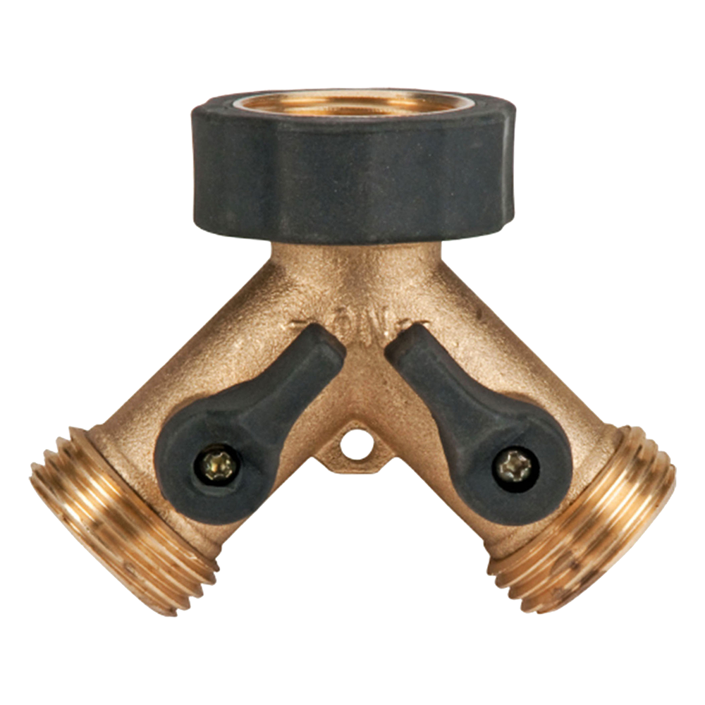 PRO Brass 2-Way Faucet "Y" Splitter