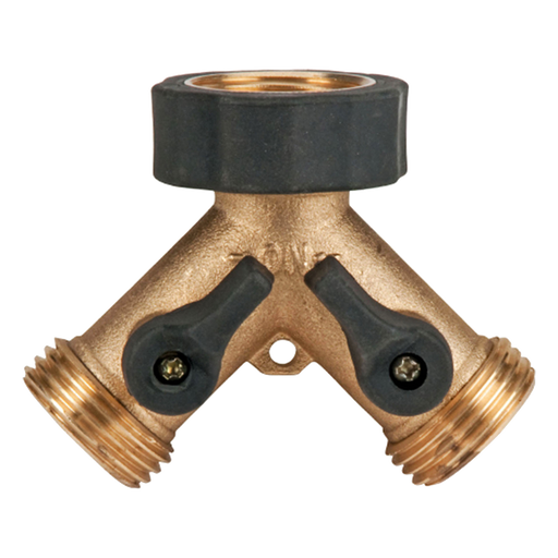 PRO Brass 2-Way Faucet "Y" Splitter