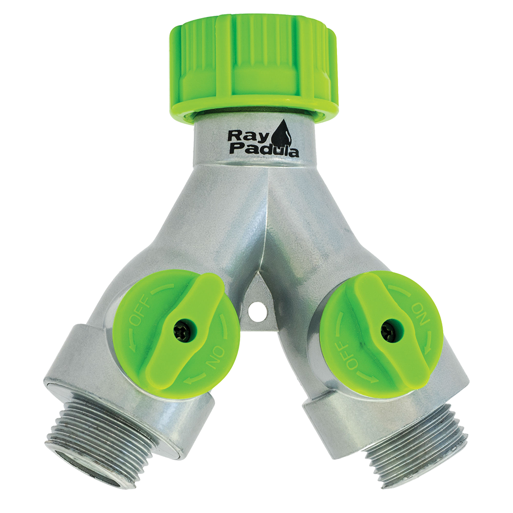 Deluxe Oversize Full Flow Metal 2-Way Faucet "Y" Splitter