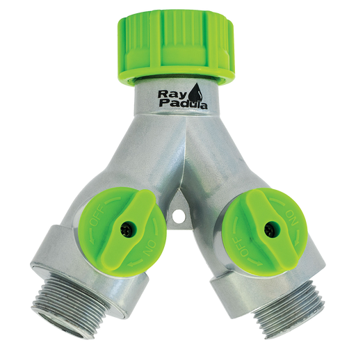 Deluxe Oversize Full Flow Metal 2-Way Faucet "Y" Splitter