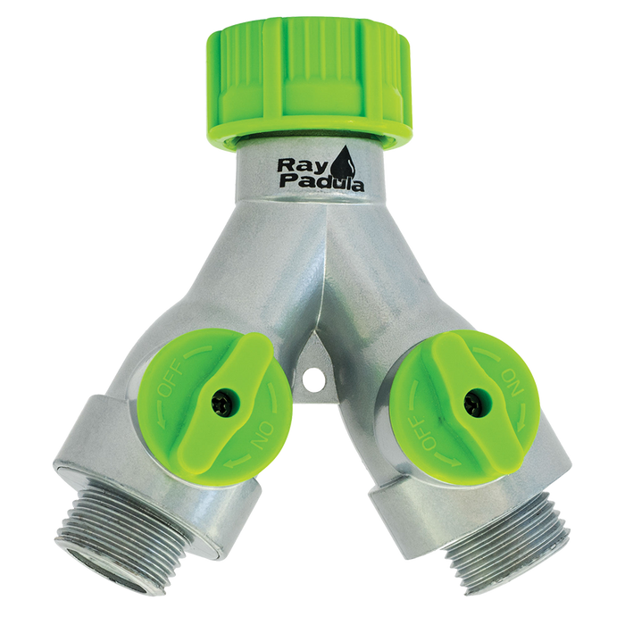 Deluxe Oversize Full Flow Metal 2-Way Faucet "Y" Splitter