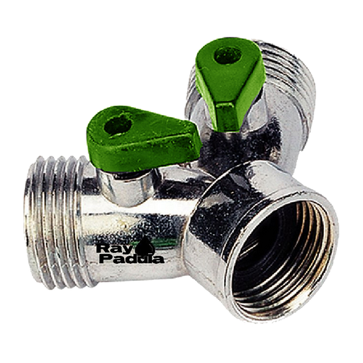 Metal 2-Way Faucet "Y" Splitter