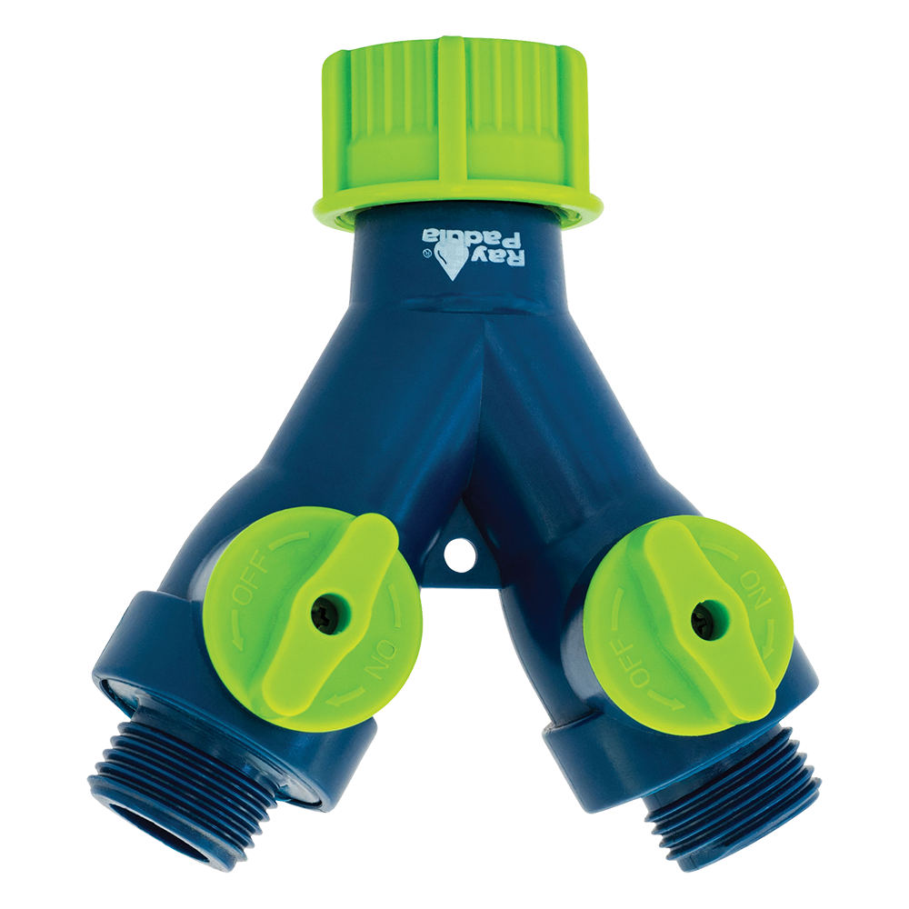 Deluxe Oversize Full Flow Plastic 2-Way Faucet "Y" Splitter