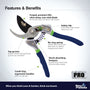 8 in. PRO Duty Drop Forged Aluminum Handle Bypass Pruner