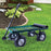 Metal Utility Garden Cart with Removable Rubber Mat
