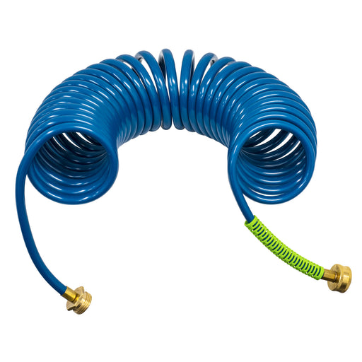 25 ft. Coil Hose with Kink Free Hose Saver and Brass Couplings