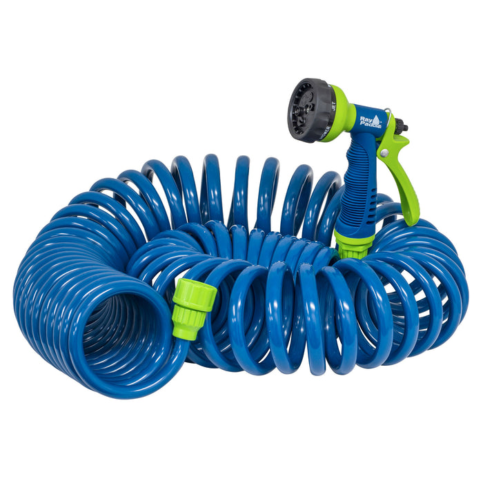 50 ft. Coil Hose with Multi-Pattern Nozzle