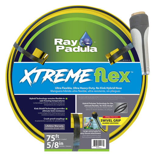 5/8 in. x 75 ft. XtremeFlex Hybrid Polymer Kink Free Ultra-Flexible Hose with Large Swivel Coupling