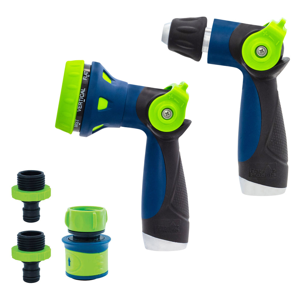 Thumb Control 8-Pattern and Adjustable Nozzle with Quick Connects (5-Pack)