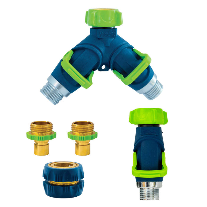 Thumb Control Splitter, Shut Off, and Quick Connect Hose Accessory Set (5-Pack)