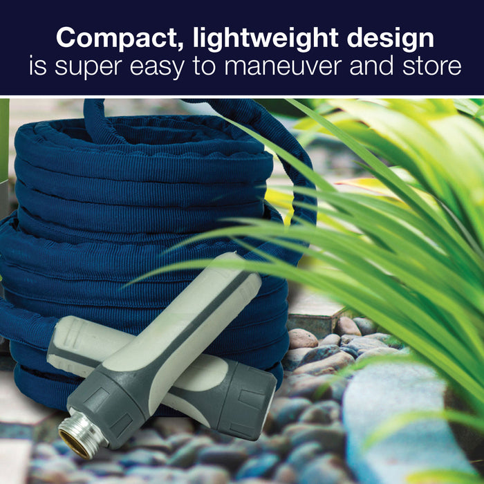 1/2 in. x 75 ft. FlexLite Premium Lightweight Fabric Hose with Dual Large Swivel Couplings