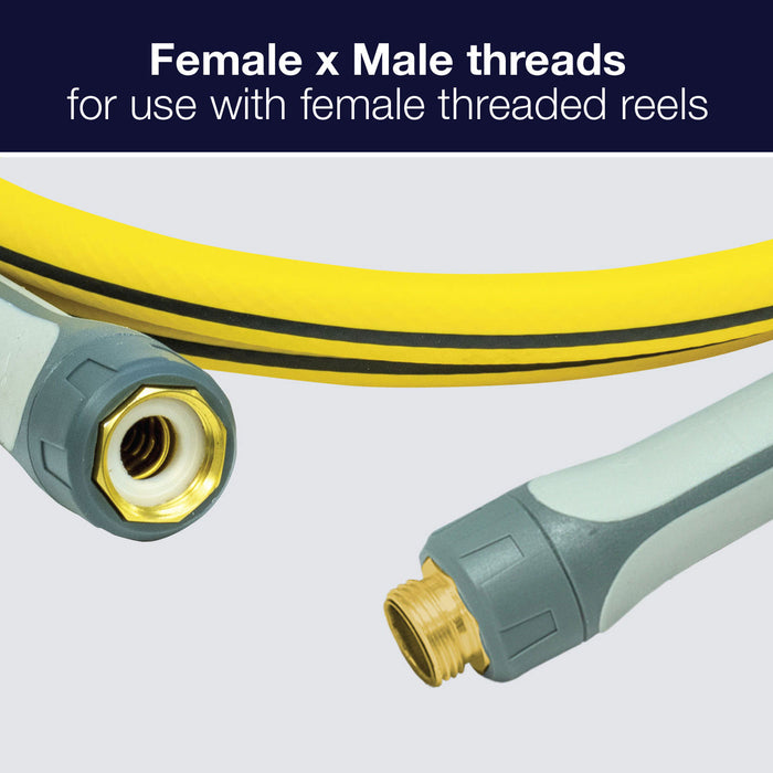 5/8 in. x 6 ft. XtremeFlex Hybrid Polymer Kink Free Ultra-Flexible Leader Hose Reel Hose (Female x Male Threads)